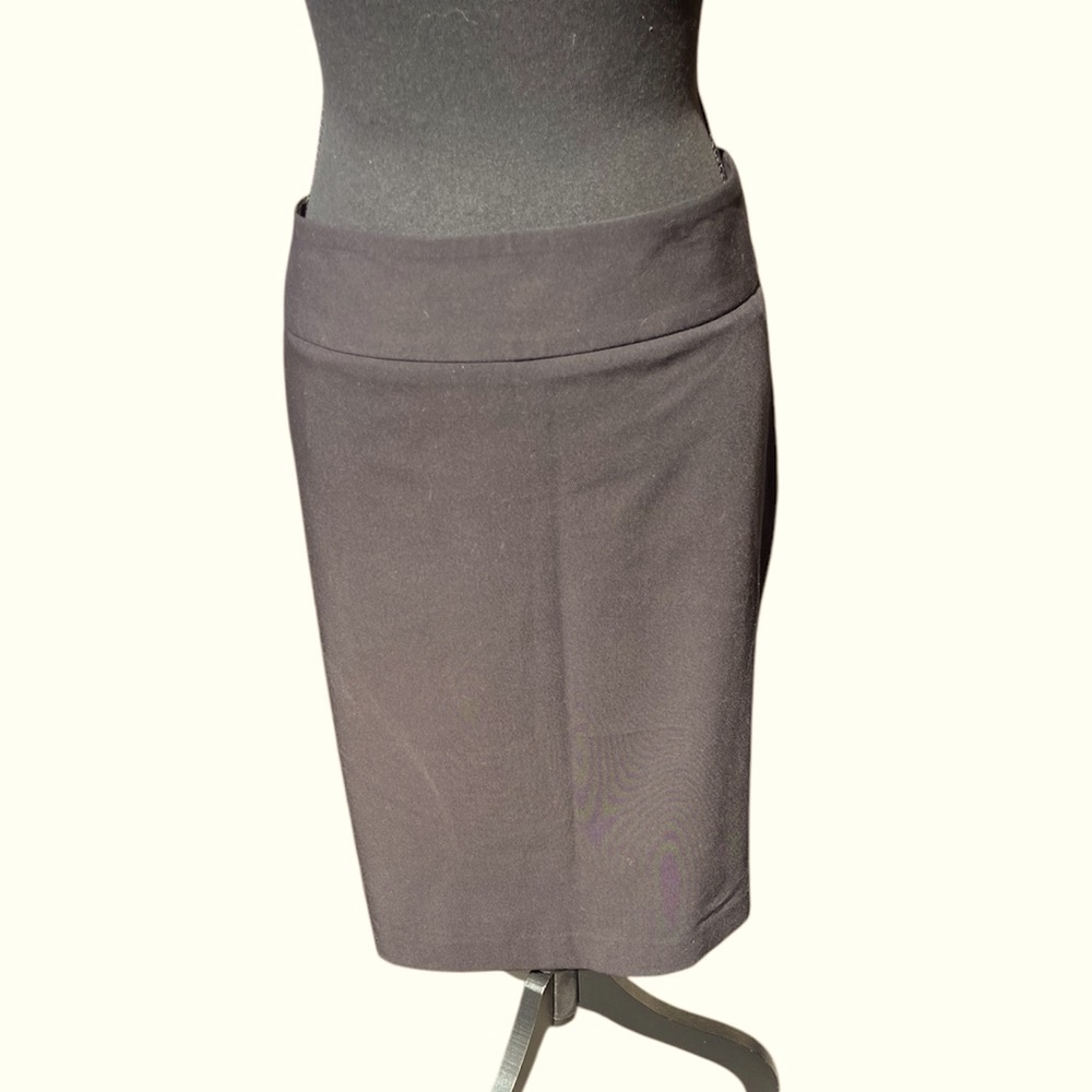 LIZ CLAIBORNE A-LINE SKIRT WOMEN SZ 14 BLACK SIDE ZIP CLOSURE BUSINESS OFFICE